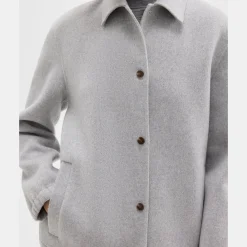 Theory Coaches Jacket In Double-Face Wool-Cashmere-Women Outerwear