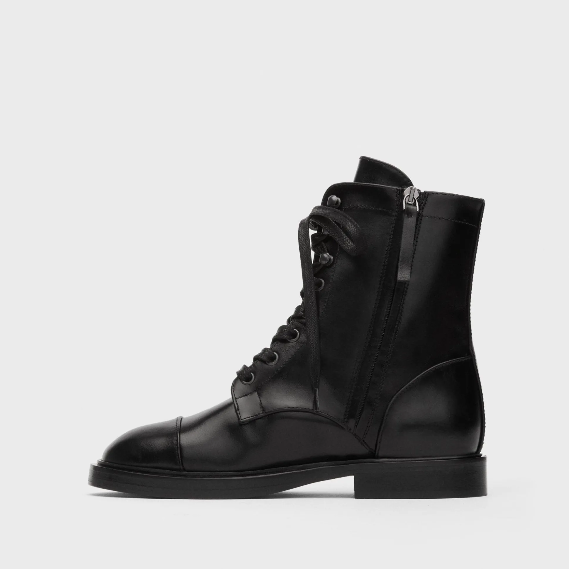 Theory Combat Boot In Leather-Women Shoes