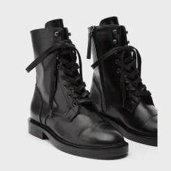 Theory Combat Boot In Leather-Women Shoes