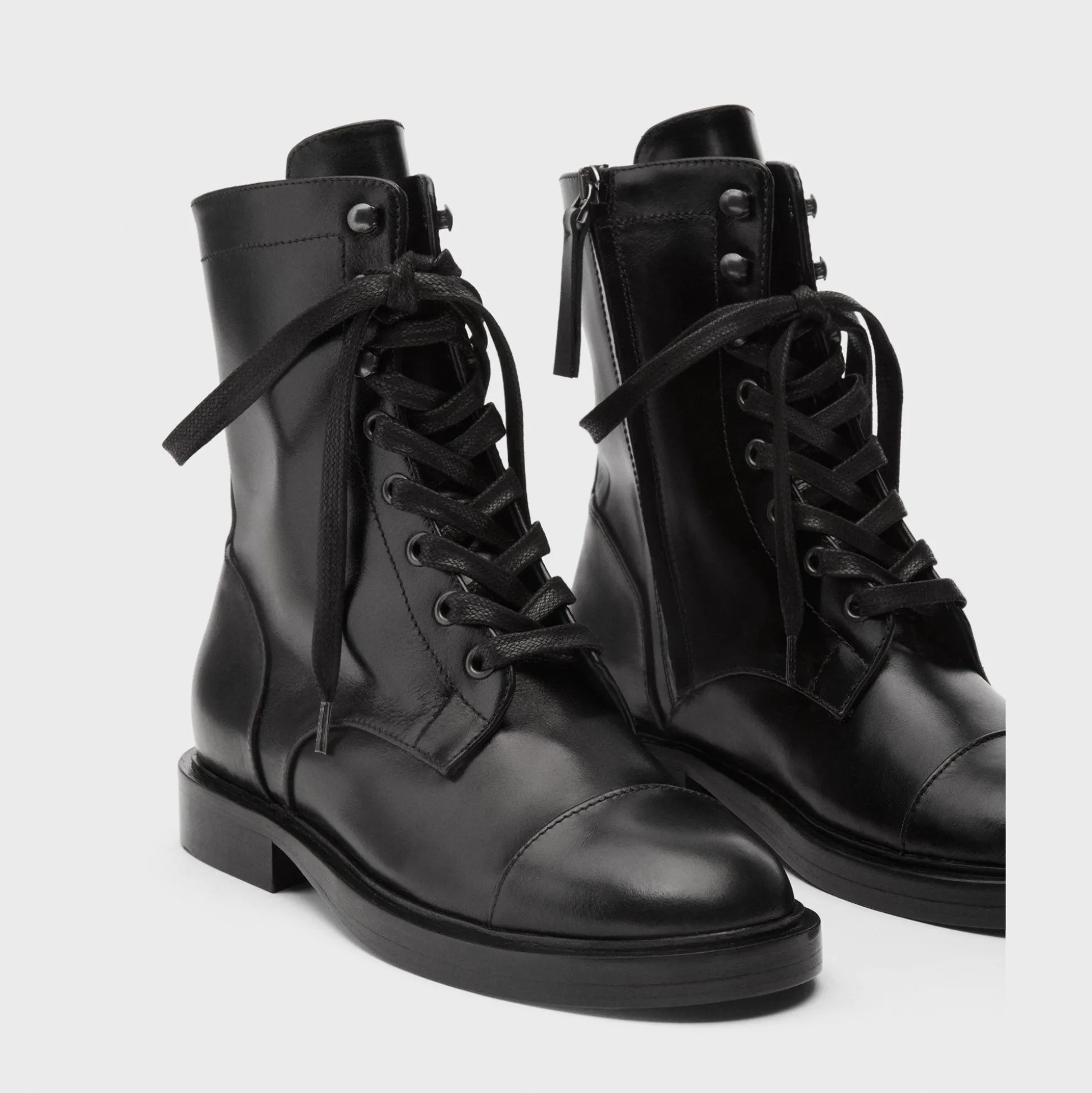 Theory Combat Boot In Leather-Women Shoes