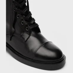Theory Combat Boot In Leather-Women Shoes