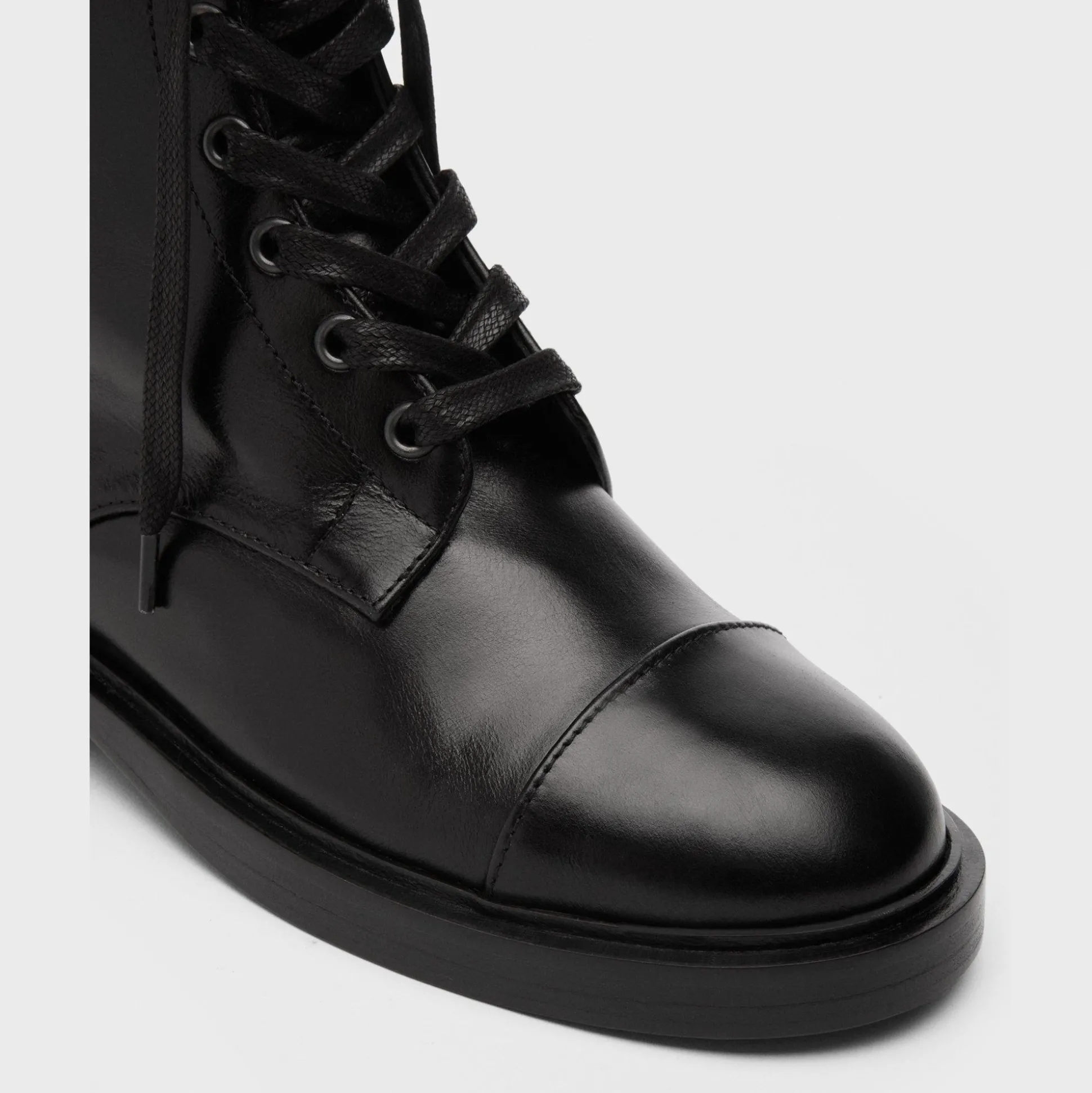 Theory Combat Boot In Leather-Women Shoes