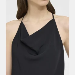 Theory Cowl Neck Halter Top In Viscose-Women Tops