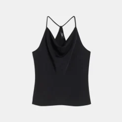 Theory Cowl Neck Halter Top In Viscose-Women Tops