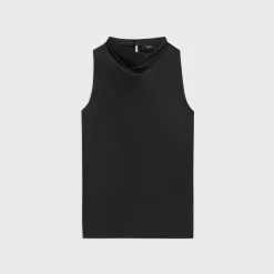 Theory Cowl Neck Top In Satin-Women Tops