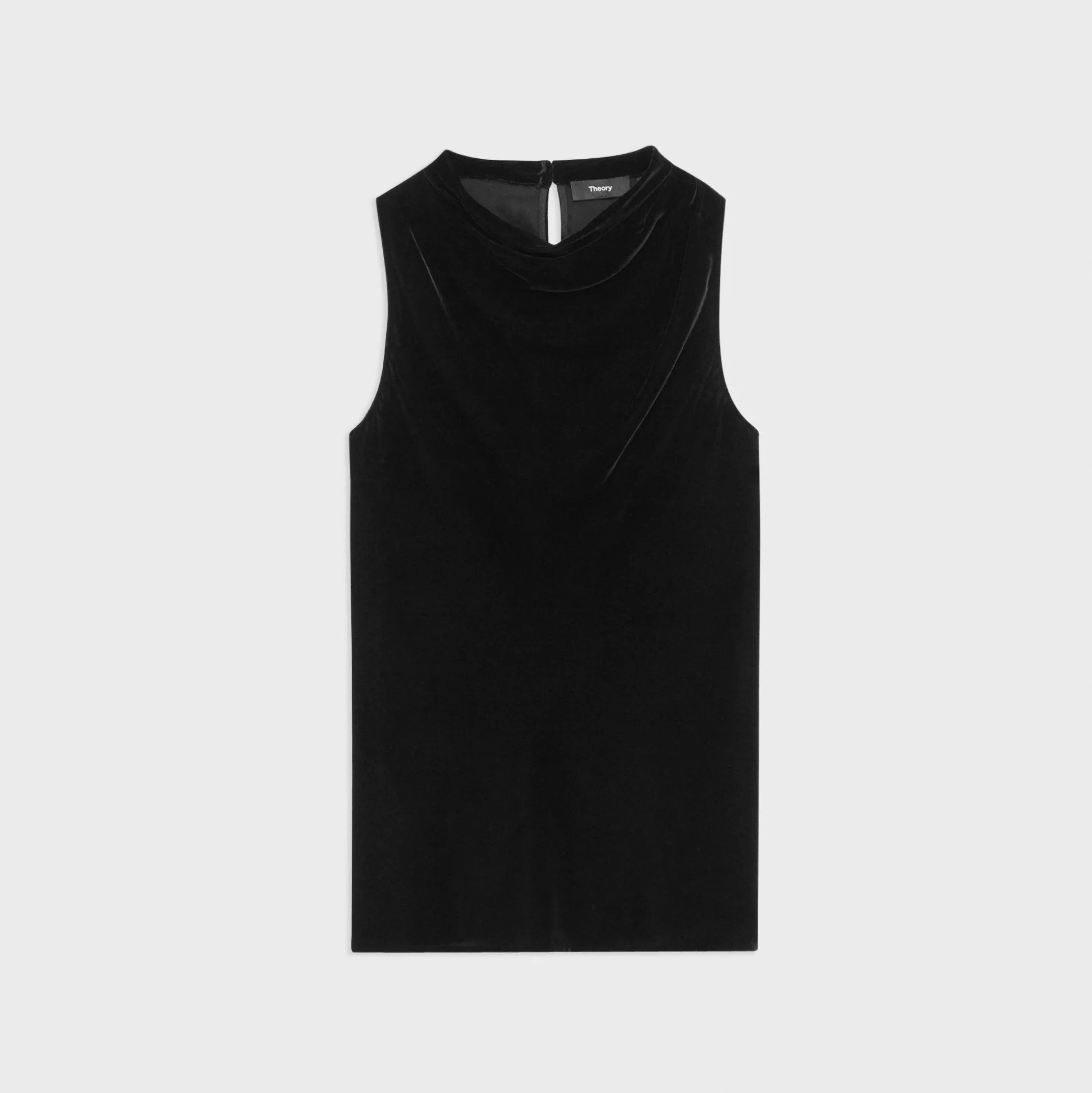 Theory Cowl Neck Top In Stretch Velvet-Women Tops