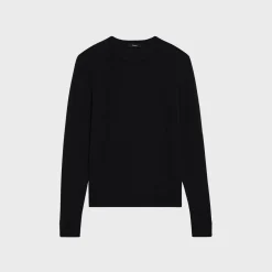 Theory Crewneck Sweater In Feather Cashmere-Women Sweaters + Cardigans