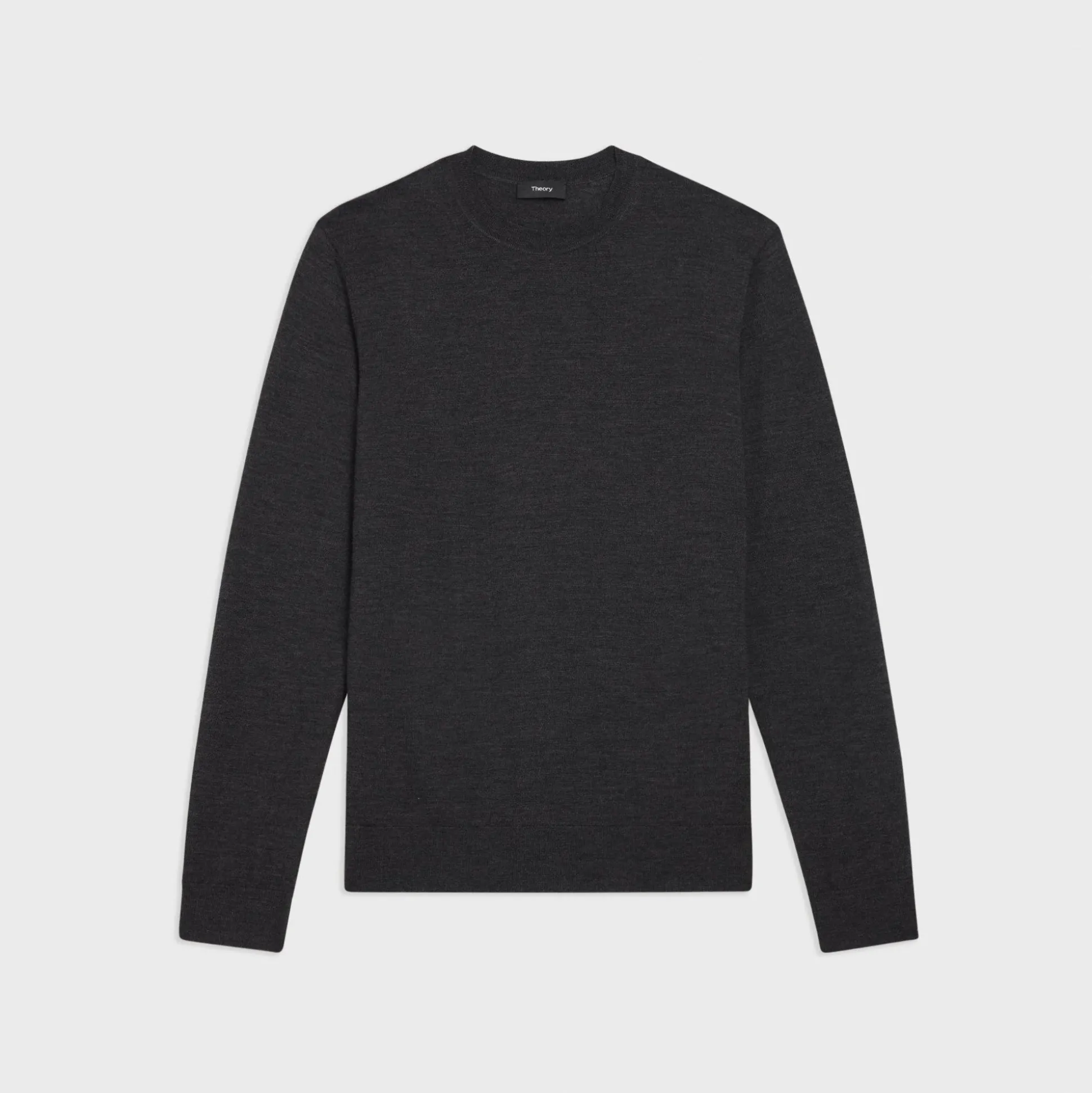 Theory Crewneck Sweater In Regal Wool-Men Sweaters + Cardigans