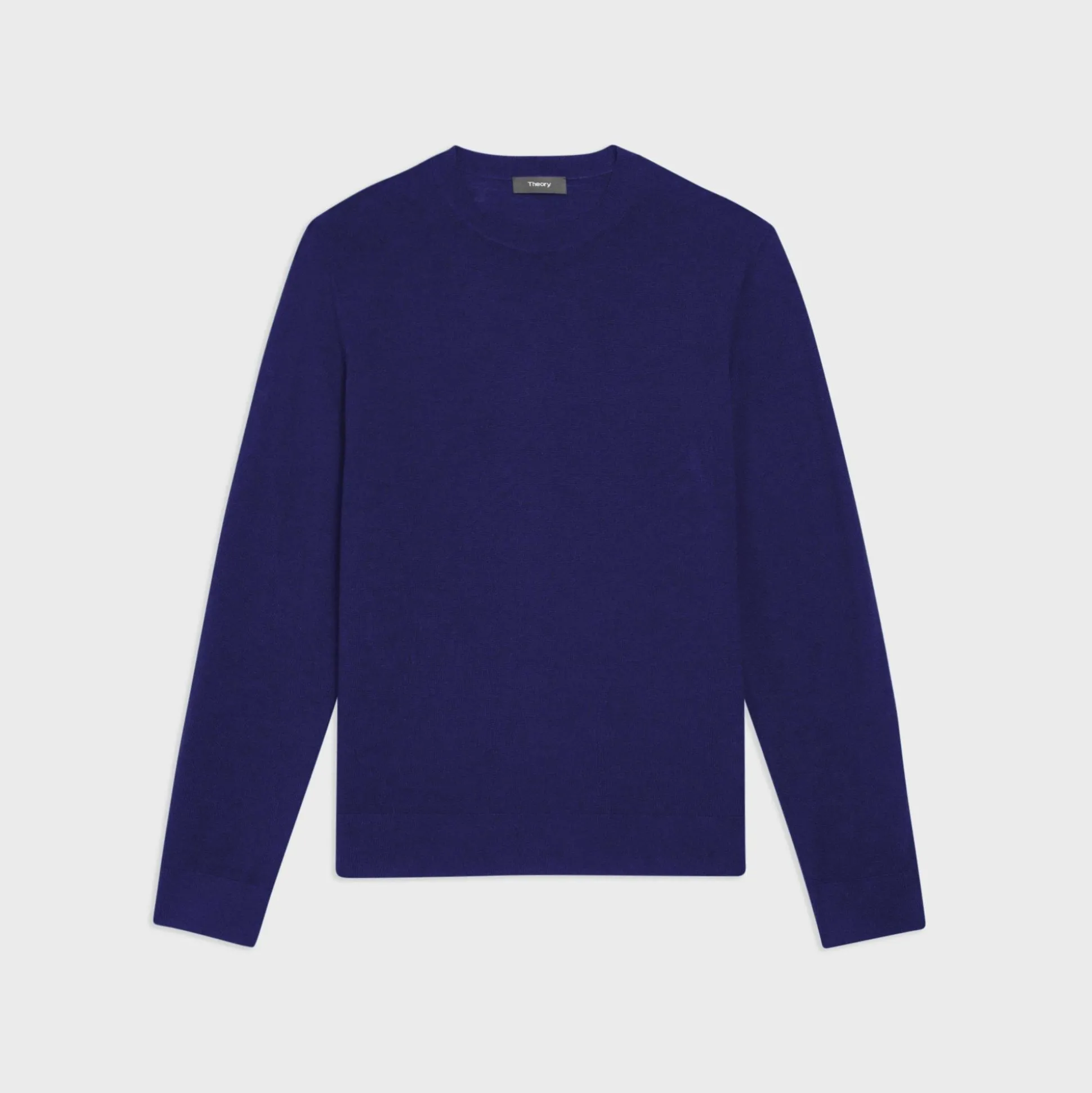 Theory Crewneck Sweater In Regal Wool-Men Sweaters + Cardigans