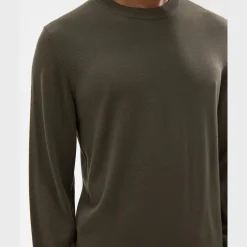 Theory Crewneck Sweater In Regal Wool-Men Sweaters + Cardigans