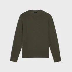 Theory Crewneck Sweater In Regal Wool-Men Sweaters + Cardigans
