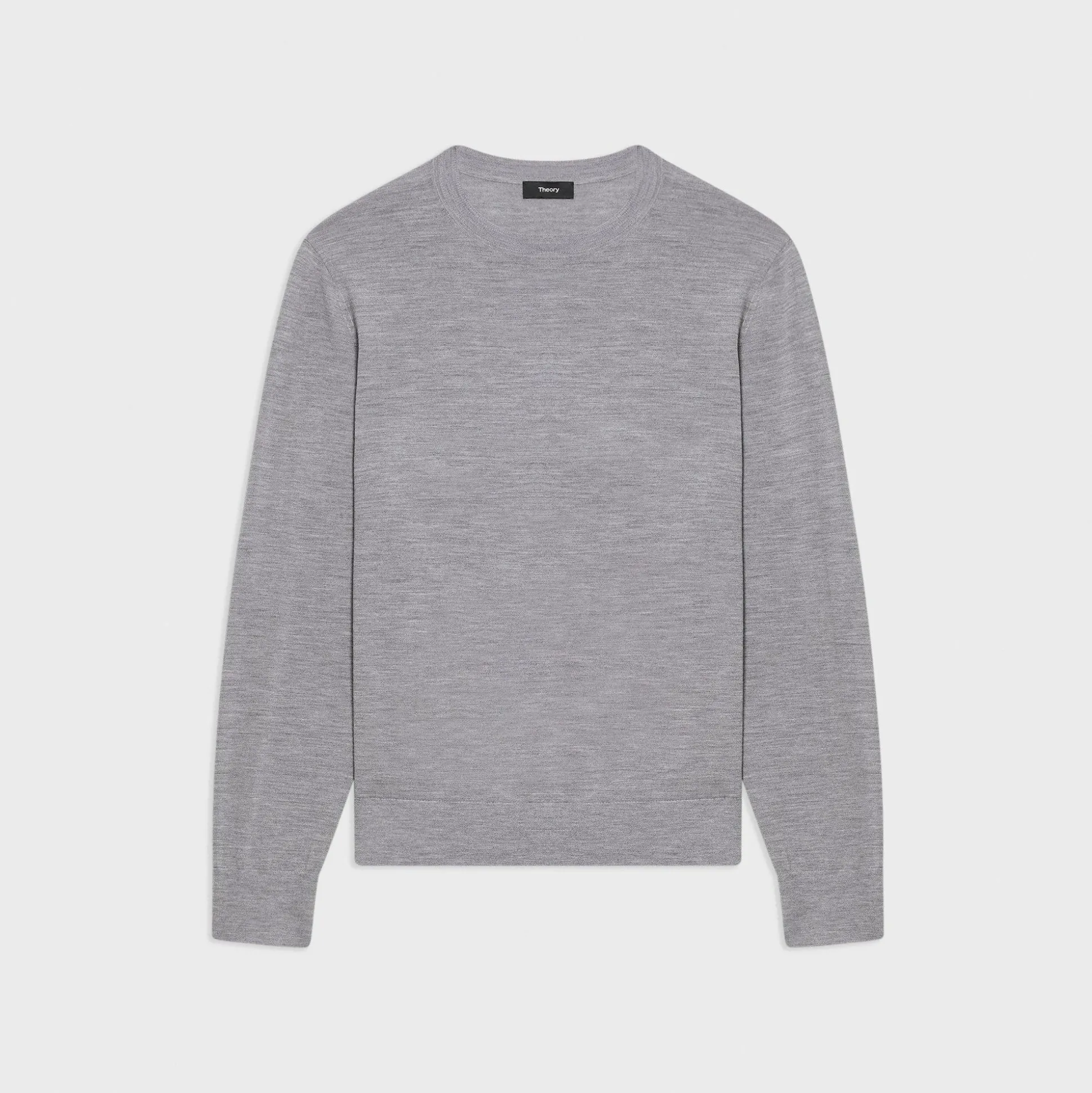 Theory Crewneck Sweater In Regal Wool-Men Sweaters + Cardigans
