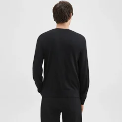 Theory Crewneck Sweater In Regal Wool-Men Sweaters + Cardigans