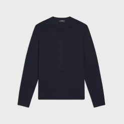 Theory Crewneck Sweater In Regal Wool-Men Sweaters + Cardigans