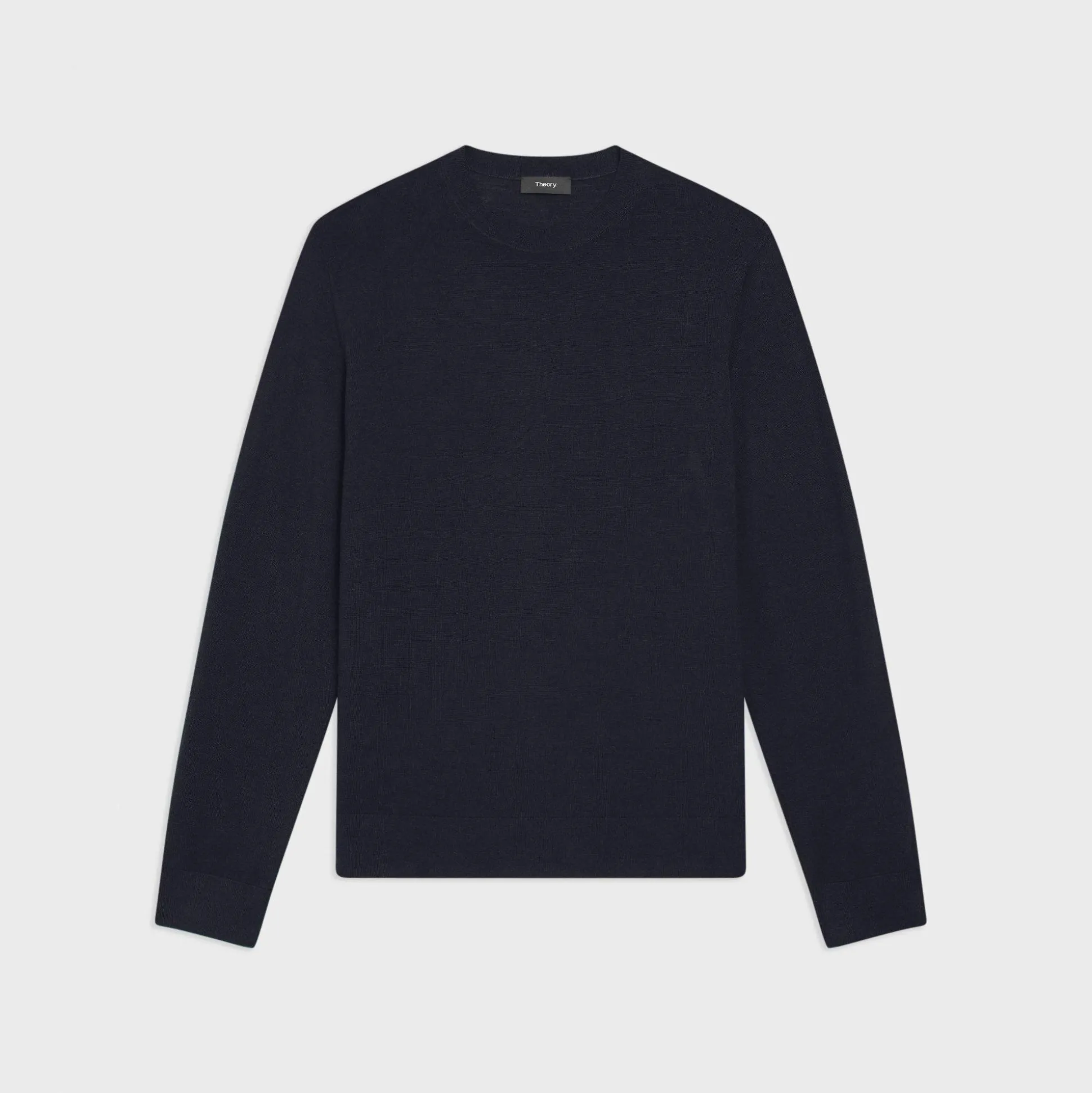 Theory Crewneck Sweater In Regal Wool-Men Sweaters + Cardigans
