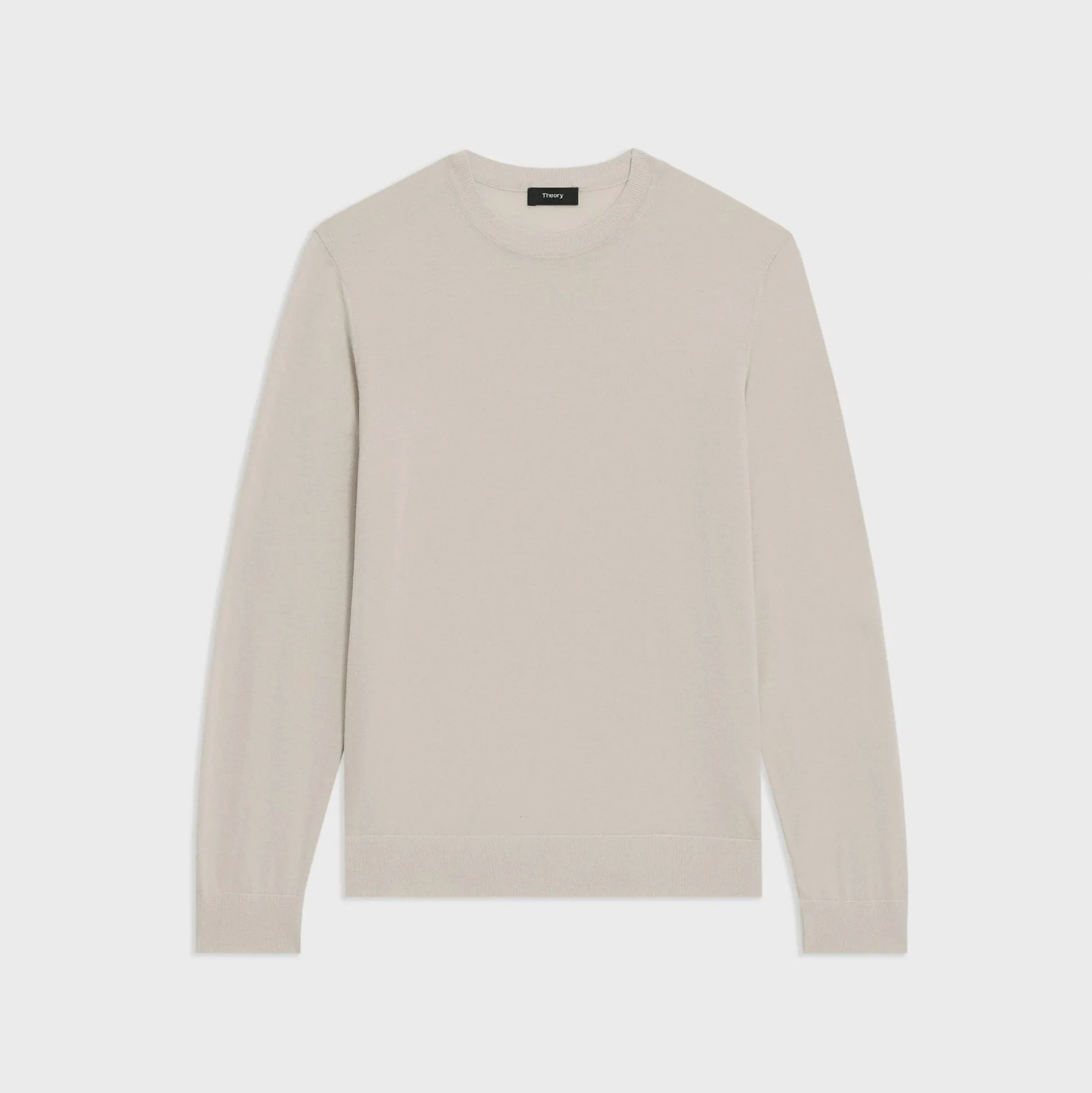 Theory Crewneck Sweater In Regal Wool-Men Sweaters + Cardigans