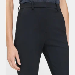 Theory Cropped High-Waist Pant In Precision Ponte-Women Pants