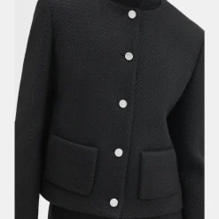 Theory Cropped Jacket In Wool-Blend Tweed-Women Blazers + Jackets