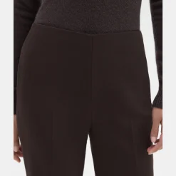 Theory Cropped Kick Pant In Double Weave-Women Suits|Pants