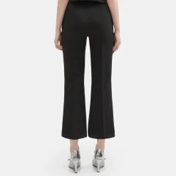 Theory Cropped Kick Pant In Double Weave-Women Suits|Pants