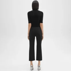 Theory Cropped Kick Pant In Scuba-Women Pants