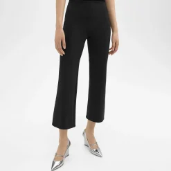 Theory Cropped Kick Pant In Scuba-Women Pants