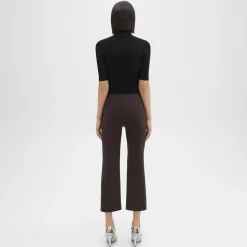 Theory Cropped Kick Pant In Scuba-Women Pants