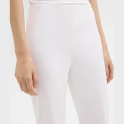 Theory Cropped Kick Pant In Stretch Cotton-Blend-Women Pants