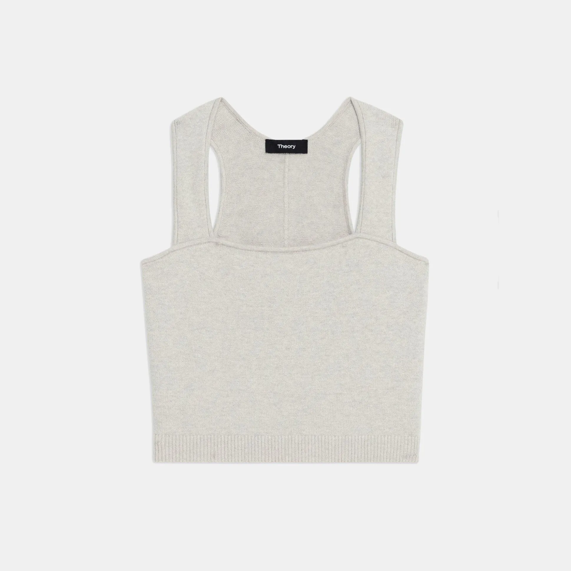 Theory Cropped Tank Top In Cotton-Cashmere-Women Sweaters + Cardigans