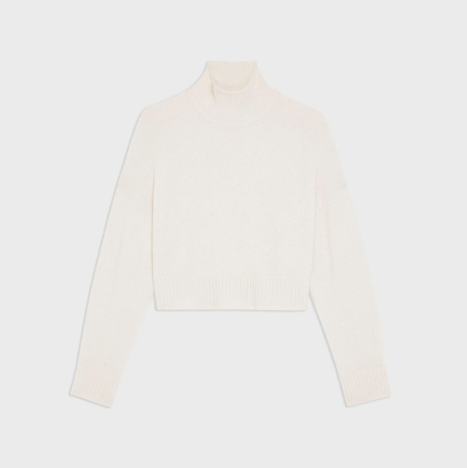 Theory Cropped Turtleneck In Cashmere-Women Sweaters + Cardigans