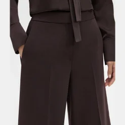 Theory Cropped Wide-Leg Pant In Double Weave-Women Pants