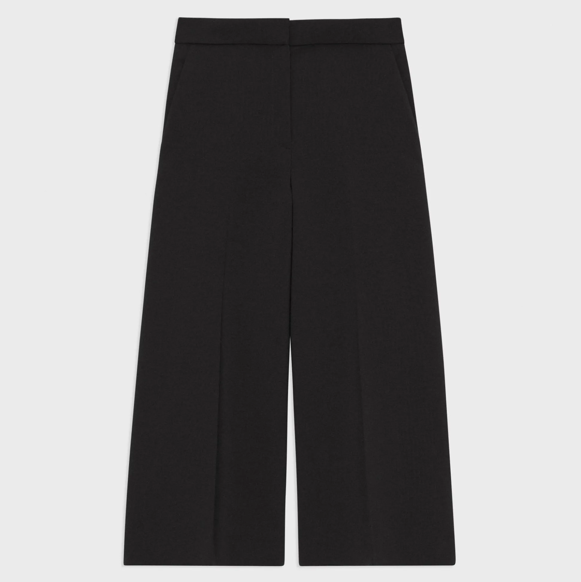 Theory Cropped Wide-Leg Pant In Double Weave-Women Pants