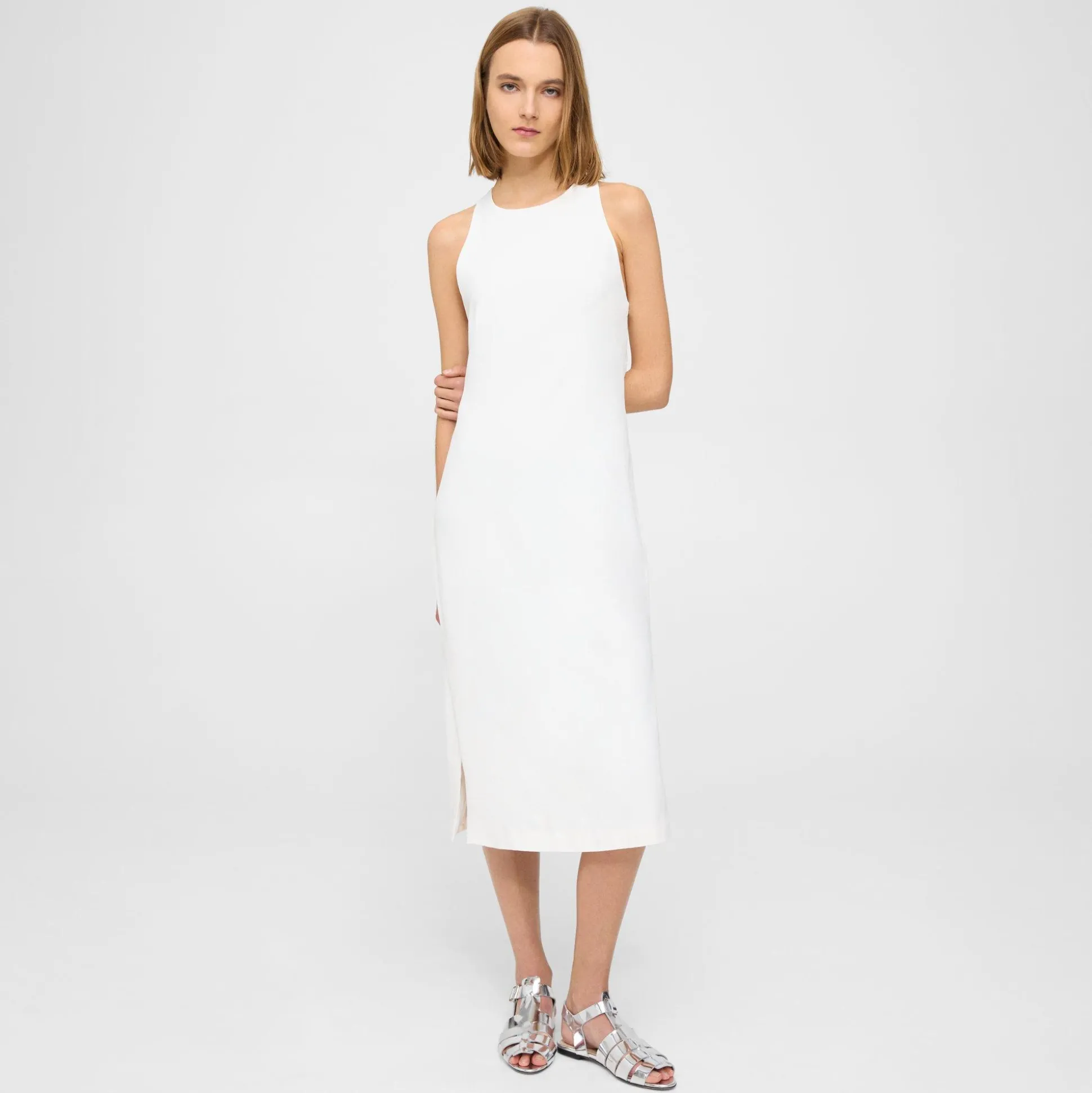 Theory Cross-Back Sheath Dress In Viscose-Women Dresses
