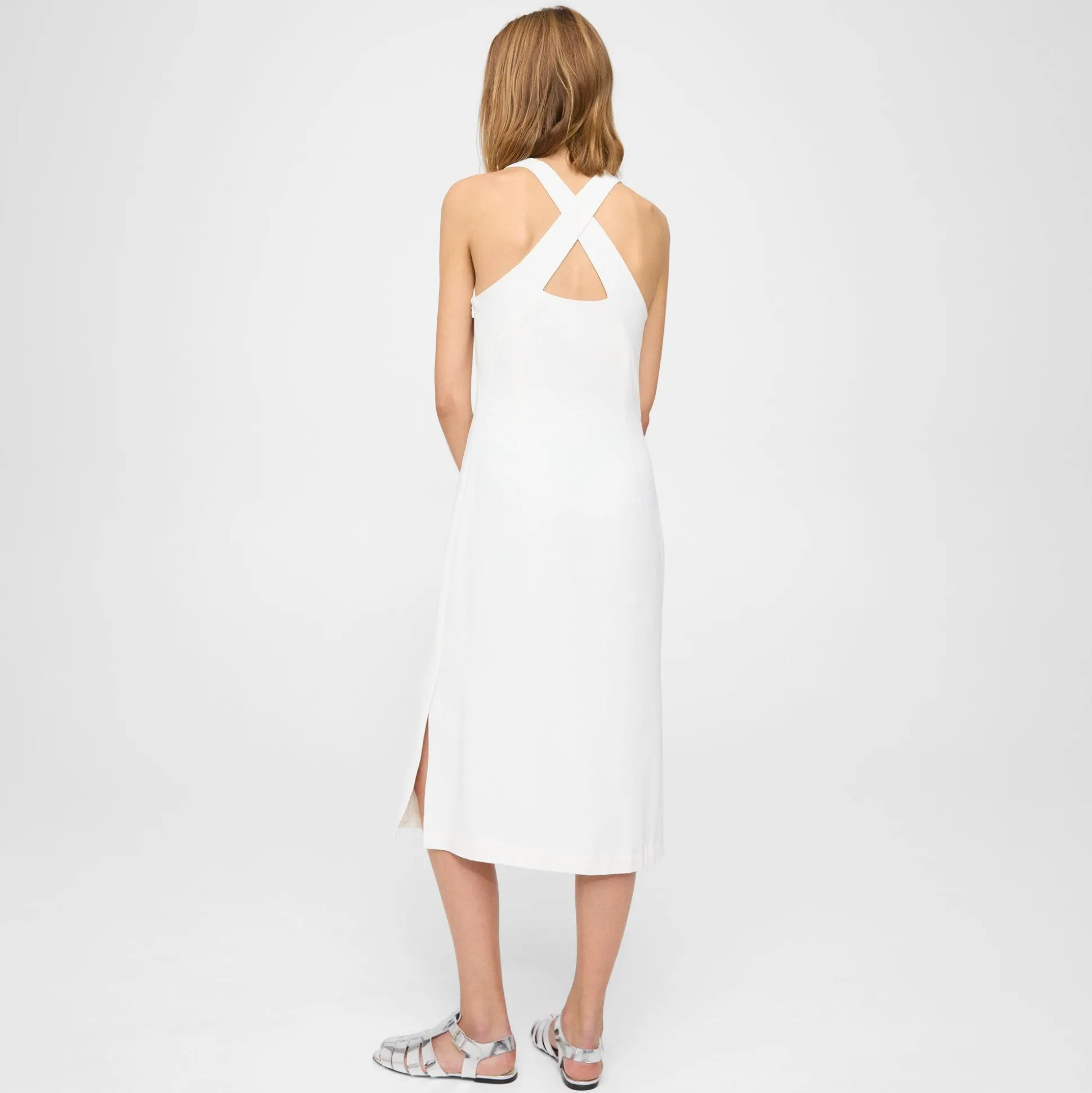 Theory Cross-Back Sheath Dress In Viscose-Women Dresses