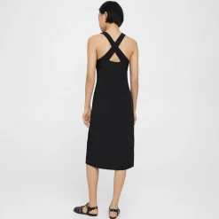 Theory Cross-Back Sheath Dress In Viscose-Women Dresses