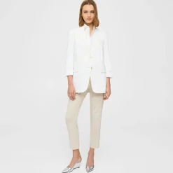 Theory Cuffed Blazer In Good Linen-Women Blazers + Jackets