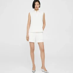 Theory Cuffed Short In Cotton Pique-Women Shorts|Pants