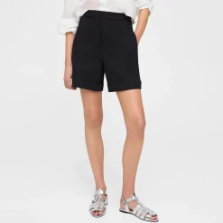 Theory Cuffed Short In Cotton Pique-Women Shorts|Pants