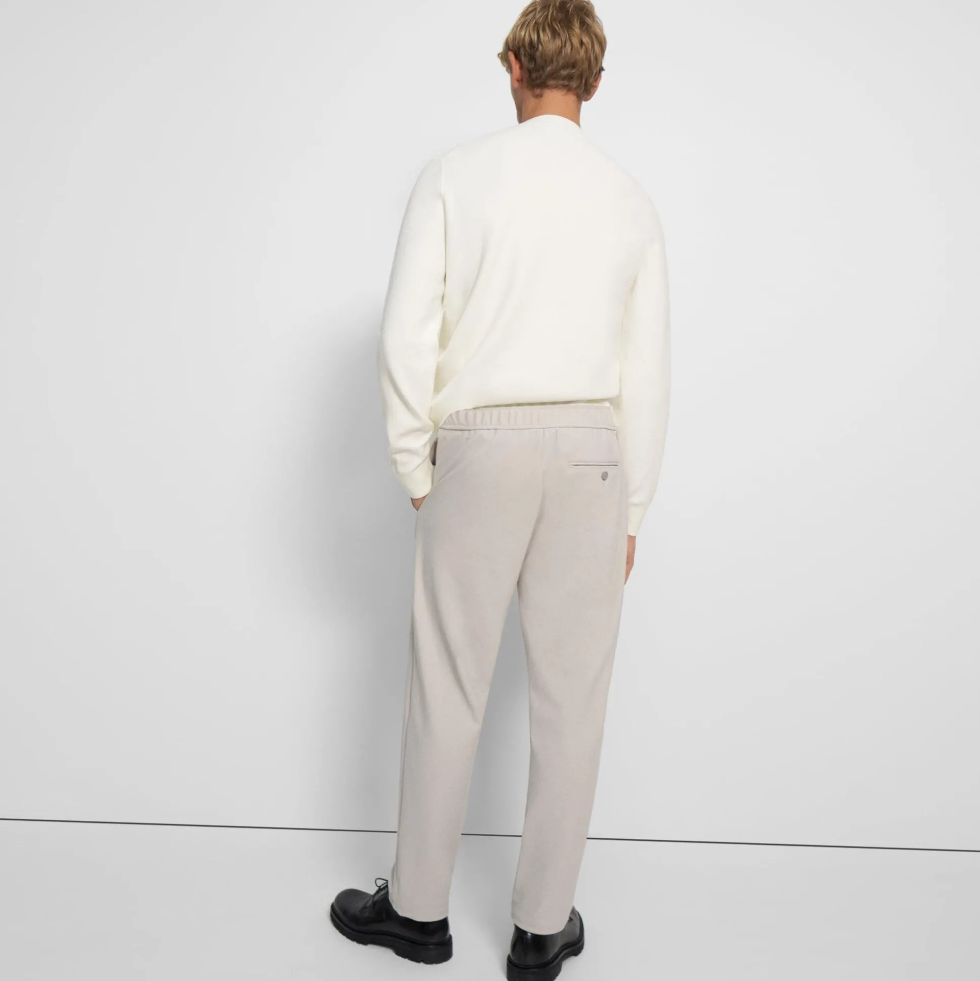 Theory Curtis Drawstring Pant In Precision Ponte-Men Suits|Pants