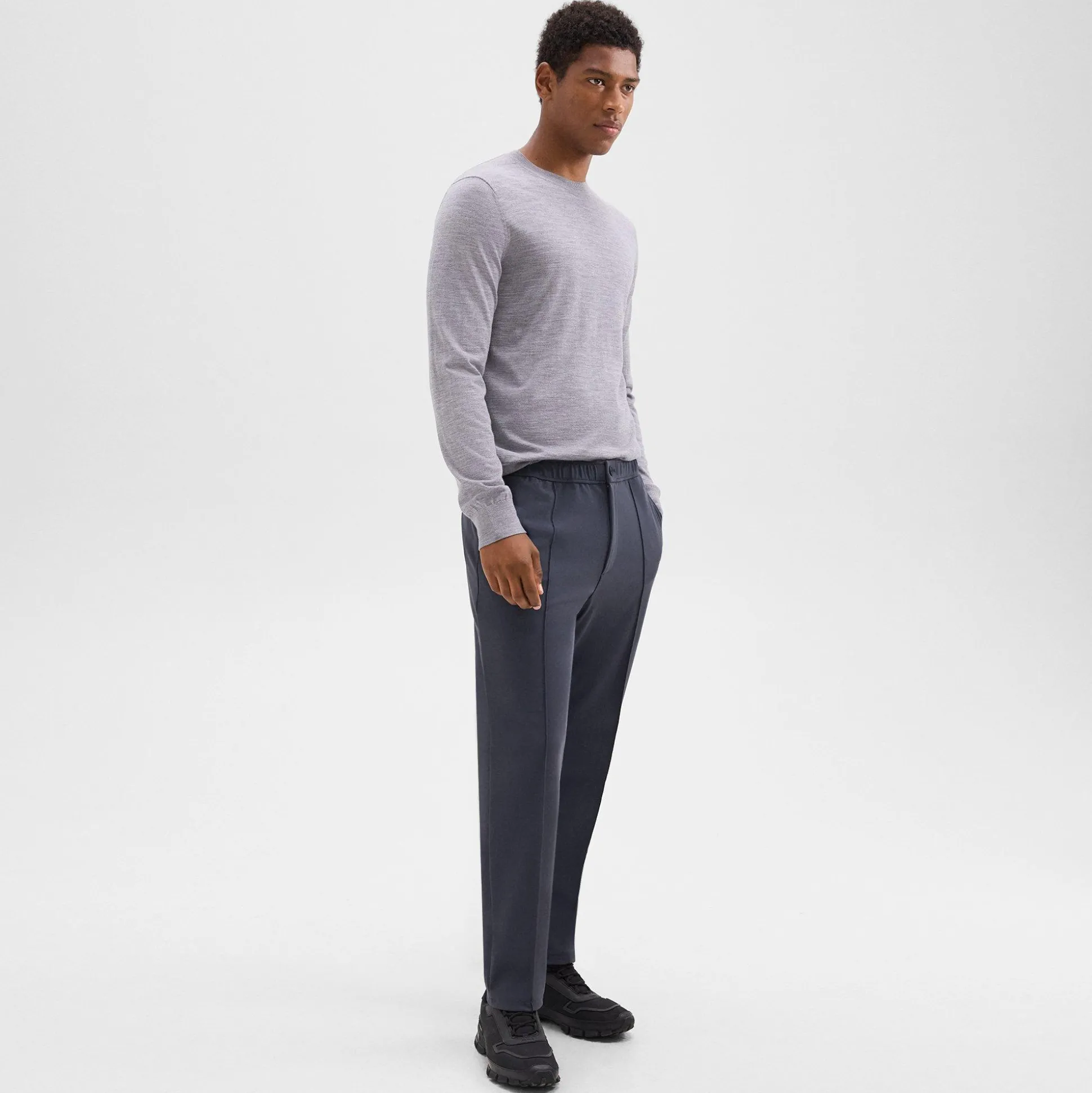 Theory Curtis Drawstring Pant In Precision Ponte-Men Suits|Pants