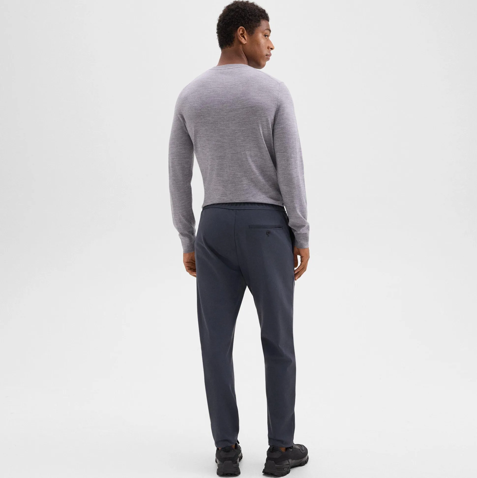 Theory Curtis Drawstring Pant In Precision Ponte-Men Suits|Pants