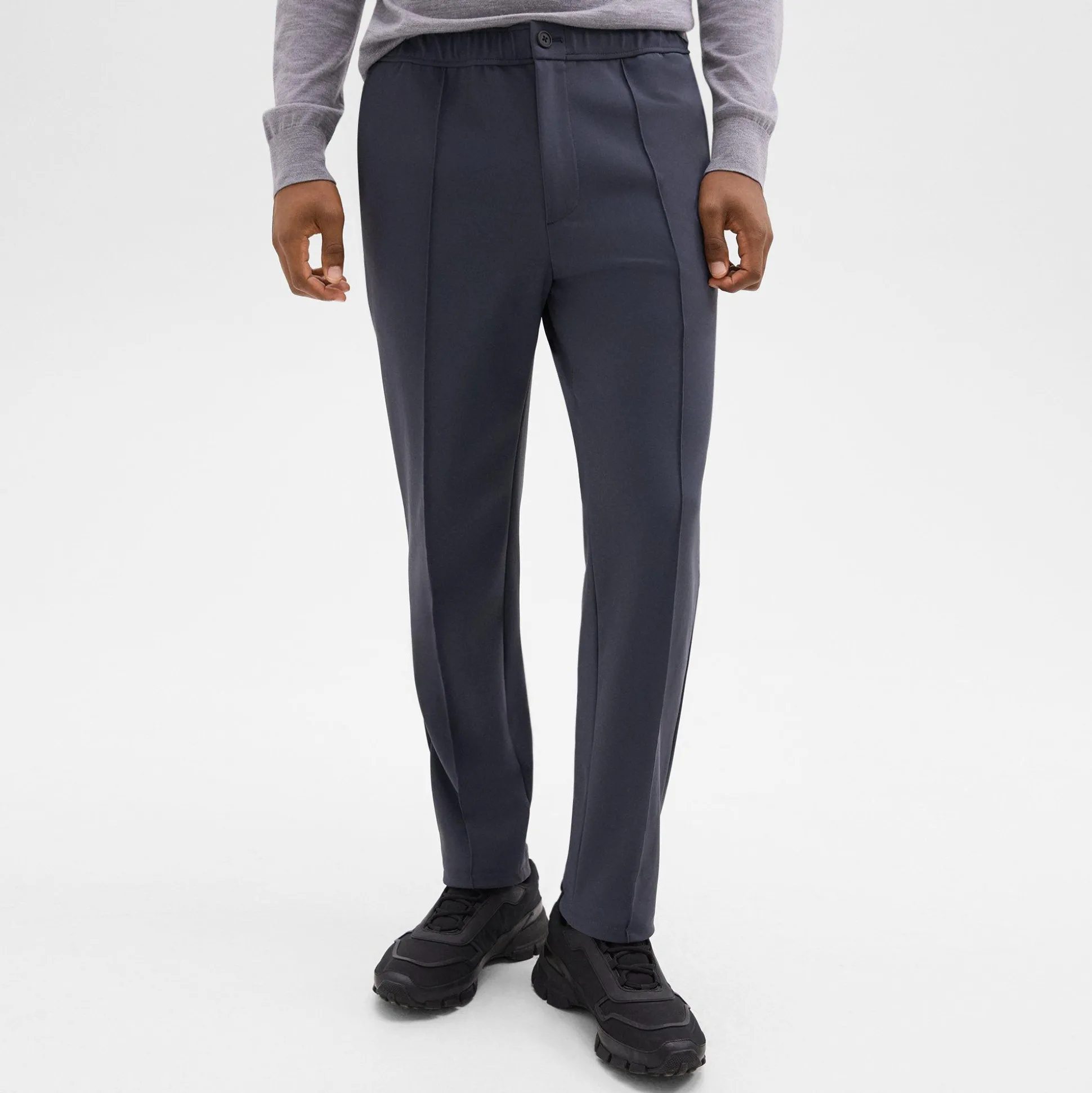 Theory Curtis Drawstring Pant In Precision Ponte-Men Suits|Pants