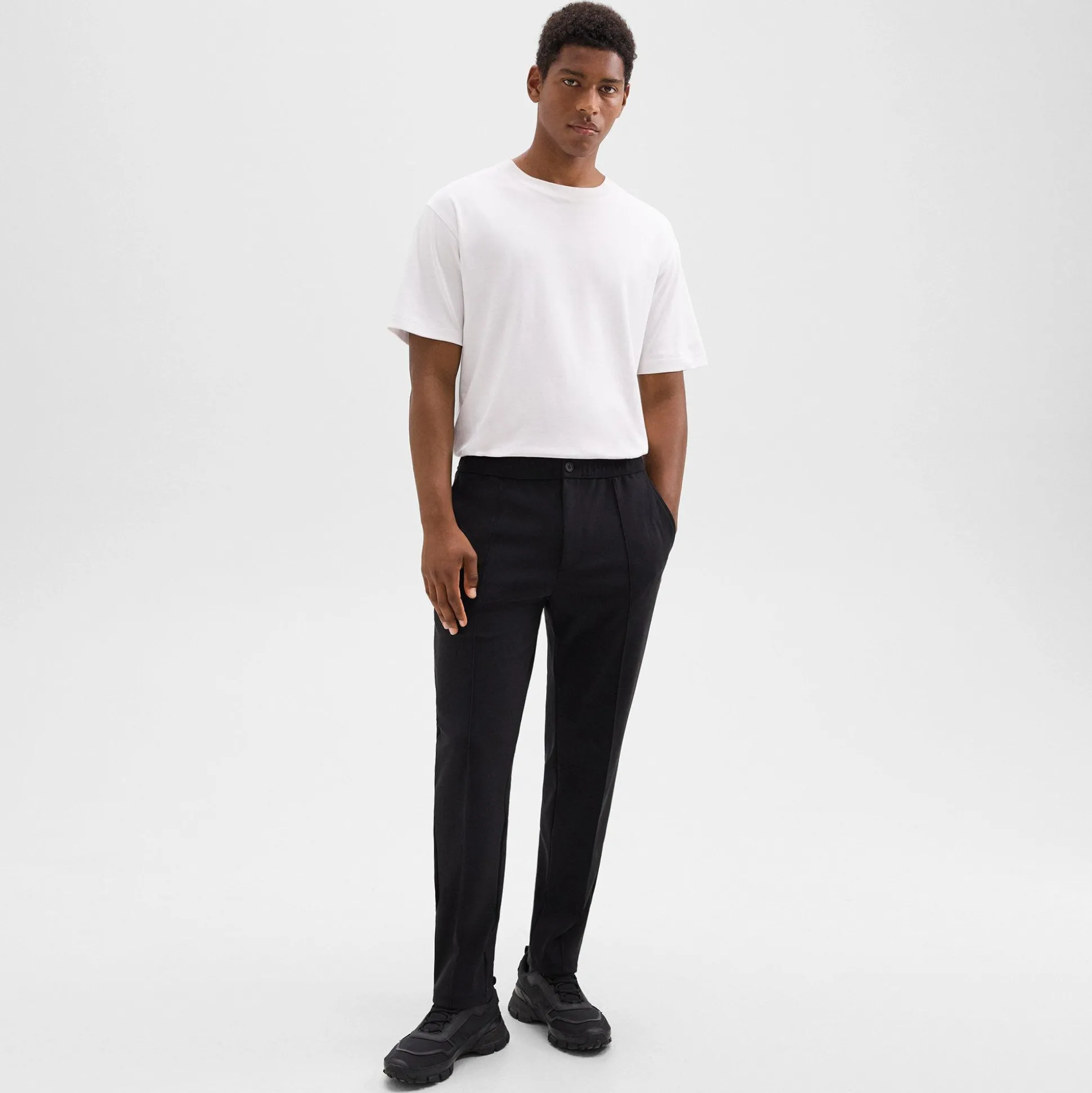 Theory Curtis Drawstring Pant In Precision Ponte-Men Suits|Pants