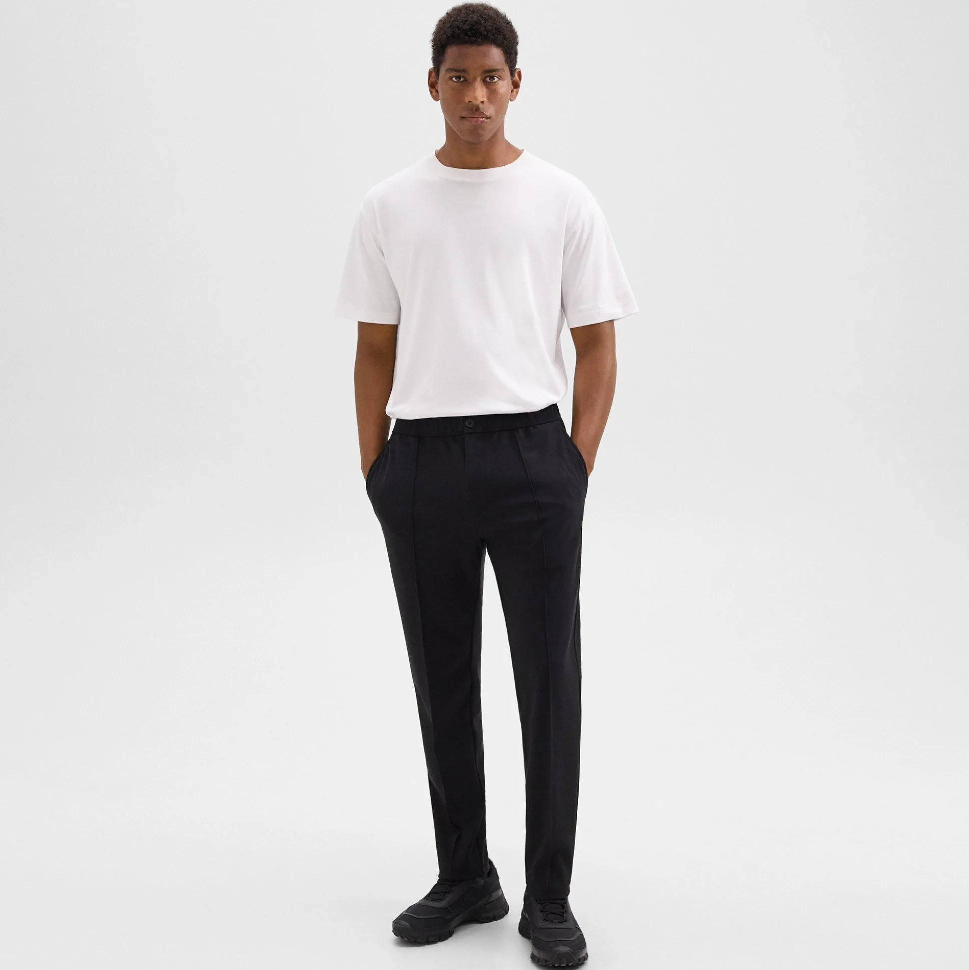 Theory Curtis Drawstring Pant In Precision Ponte-Men Suits|Pants
