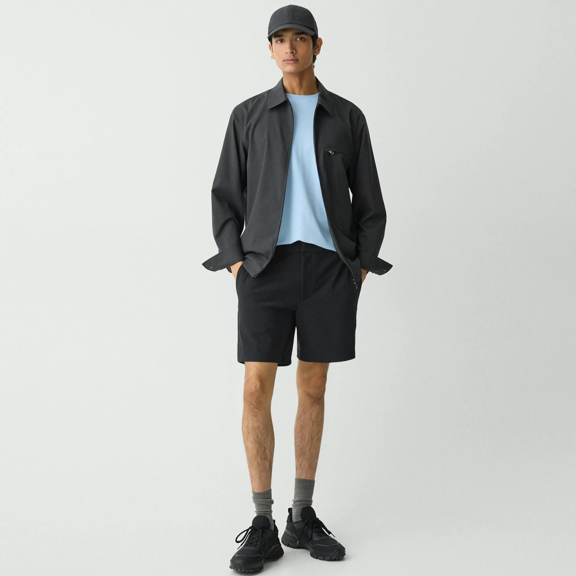 Theory Curtis Drawstring Short In Precision Ponte-Men Shorts|Pants