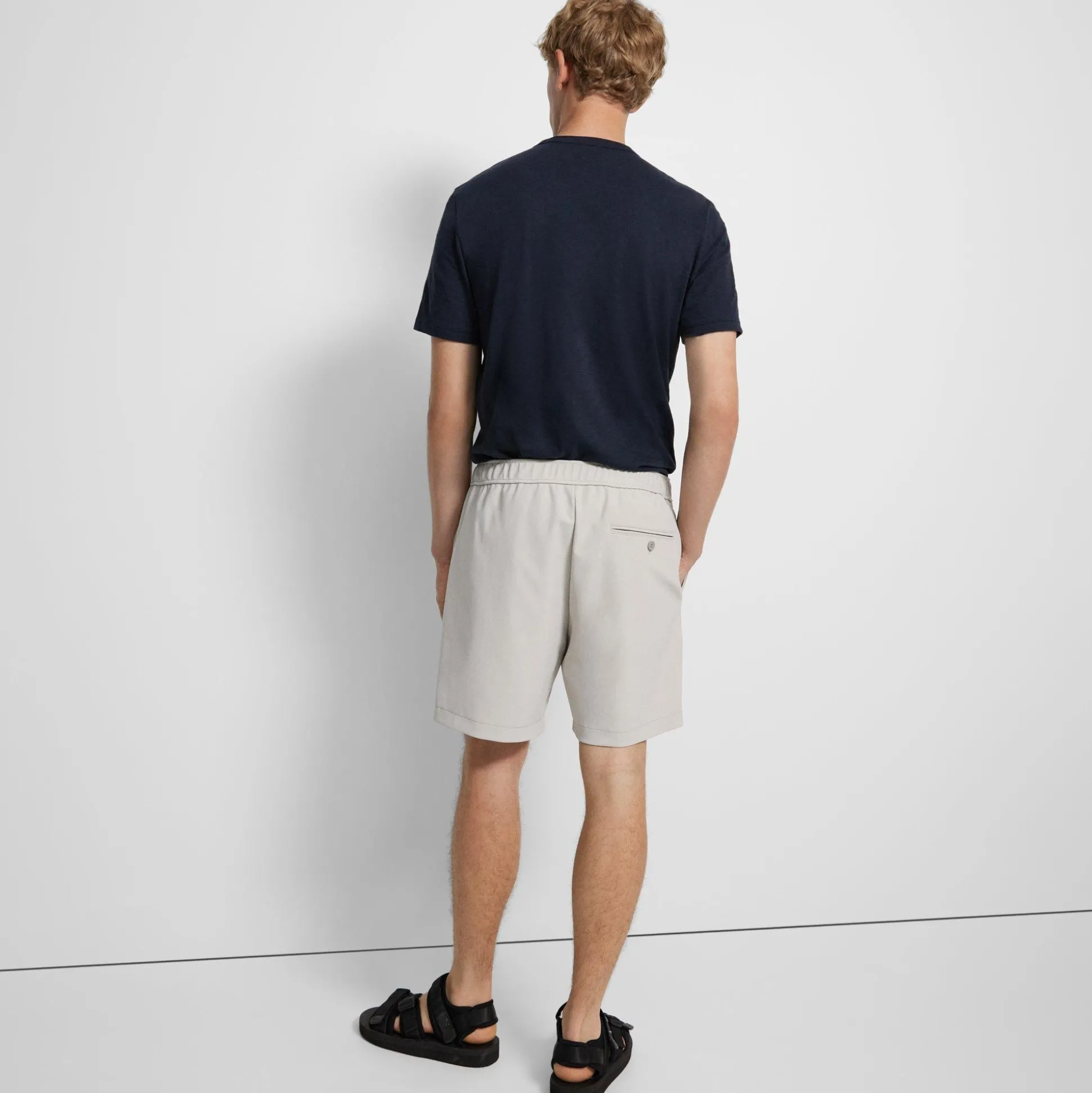 Theory Curtis Drawstring Short In Precision Ponte-Men Shorts|Pants