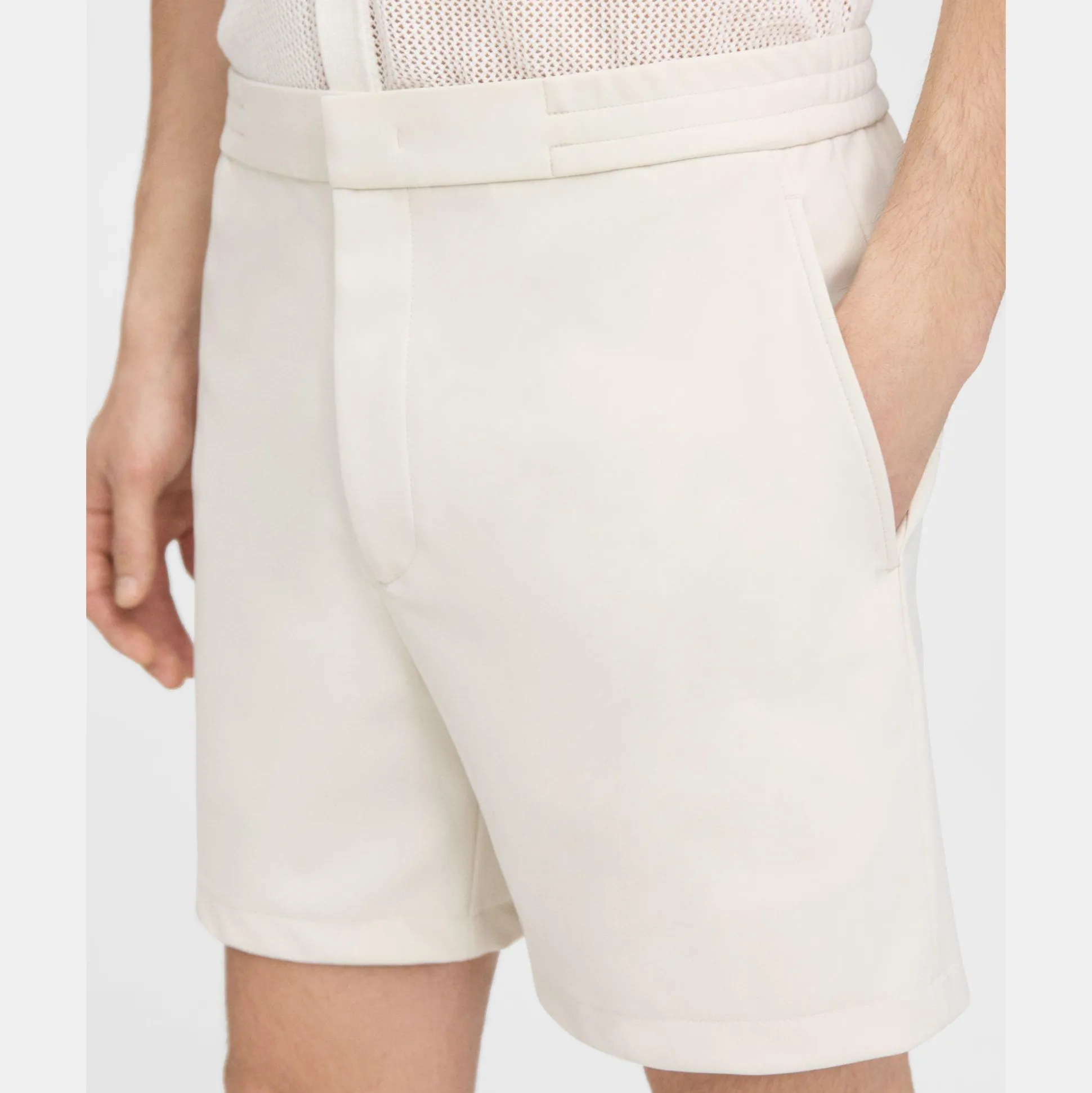 Theory Curtis Drawstring Short In Precision Ponte-Men Shorts|Pants