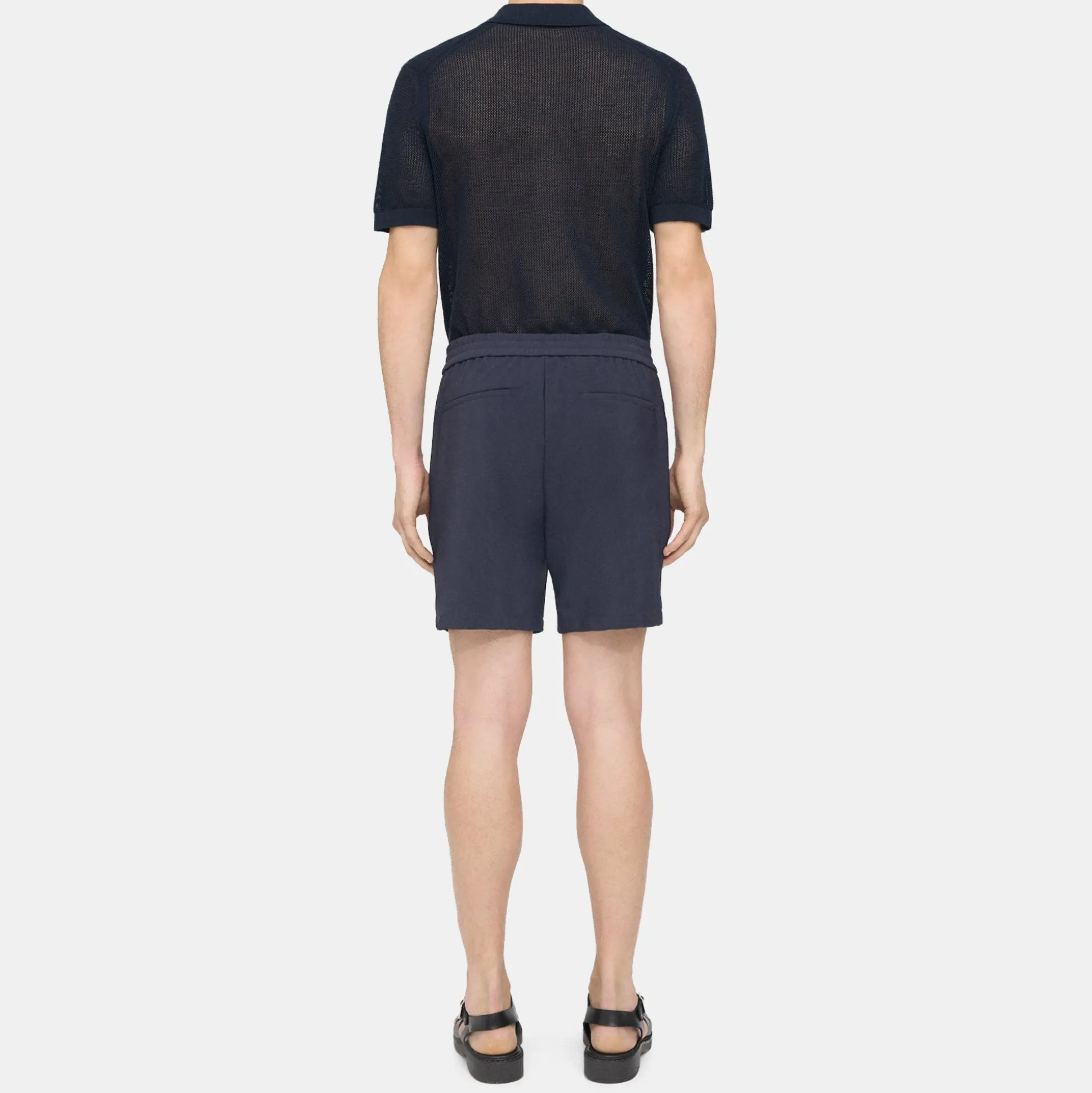 Theory Curtis Drawstring Short In Precision Ponte-Men Shorts|Pants