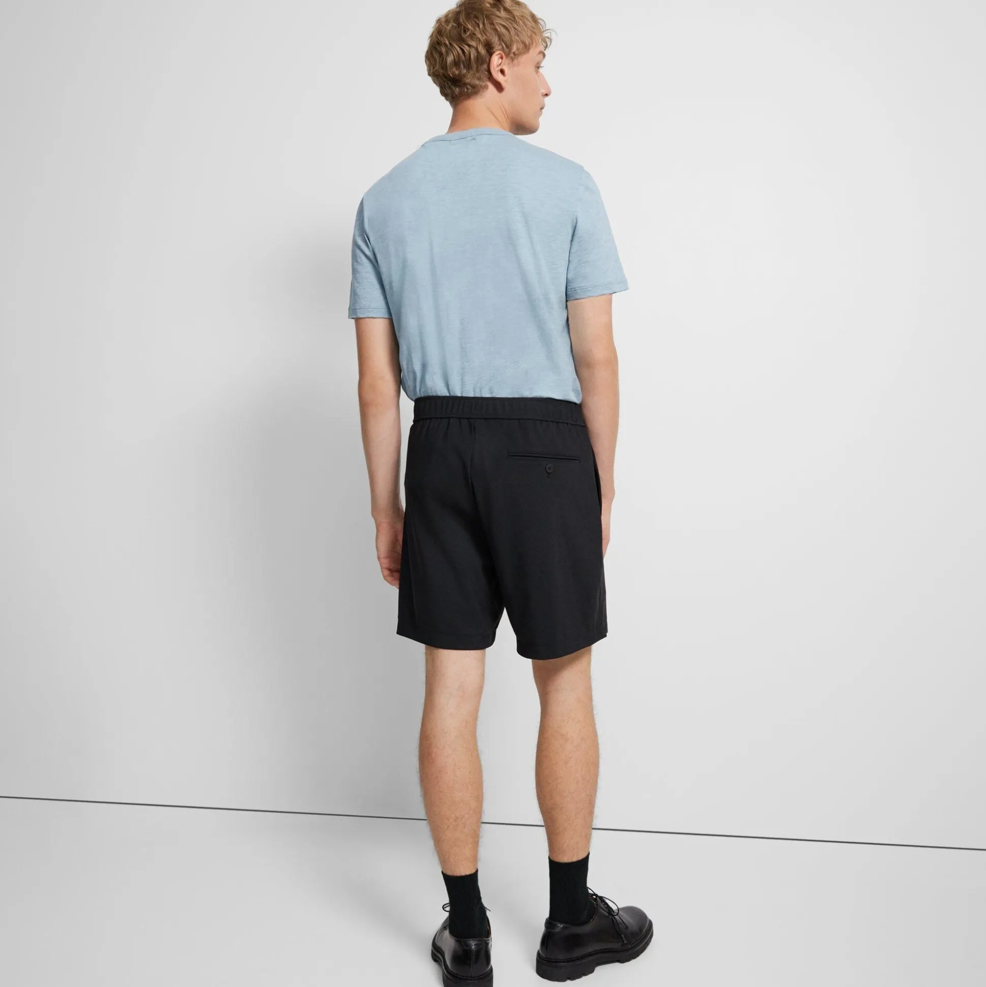 Theory Curtis Drawstring Short In Precision Ponte-Men Shorts|Pants