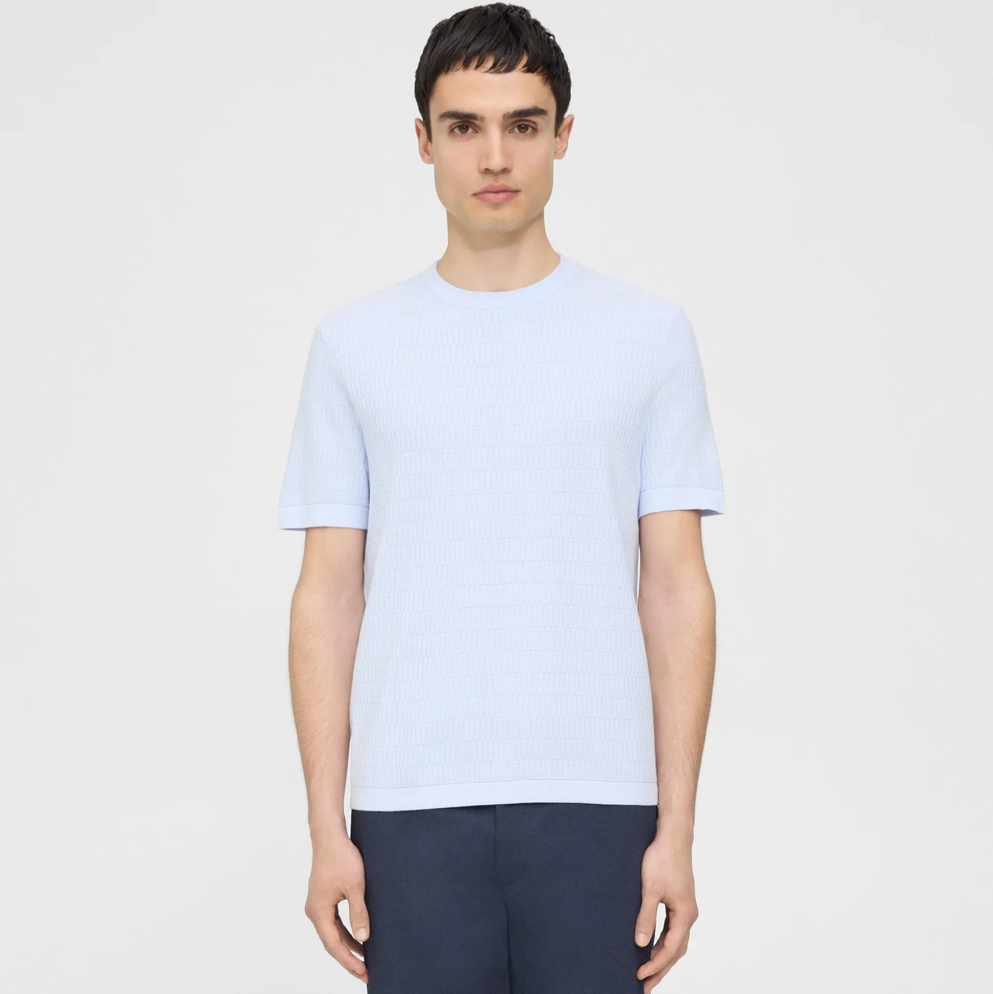 Theory Damian Tee In Cotton-Men T-shirts + Polos|Sweaters + Cardigans